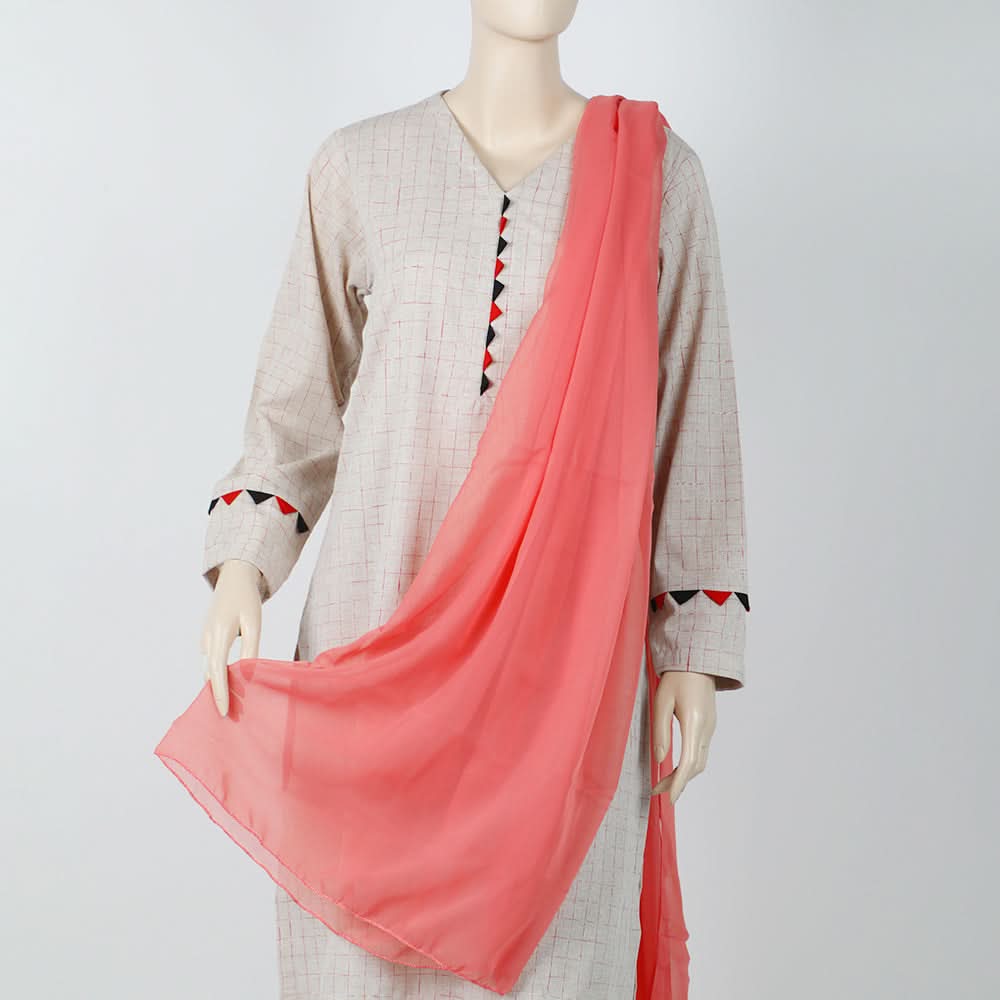 Women's Plain Dupatta - Pink, Women Dupatta, Chase Value, Chase Value