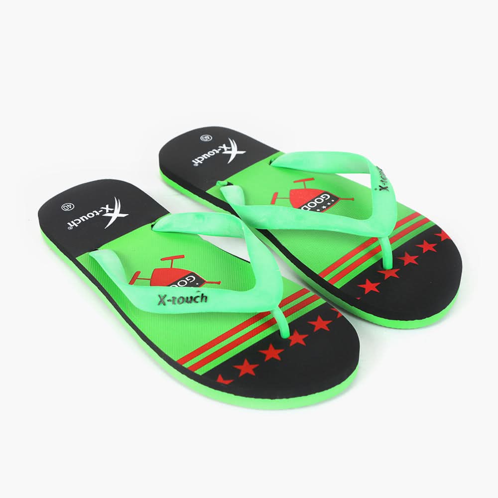 Men's Flip Flop Slippers - Green, Men's Slippers, Chase Value, Chase Value