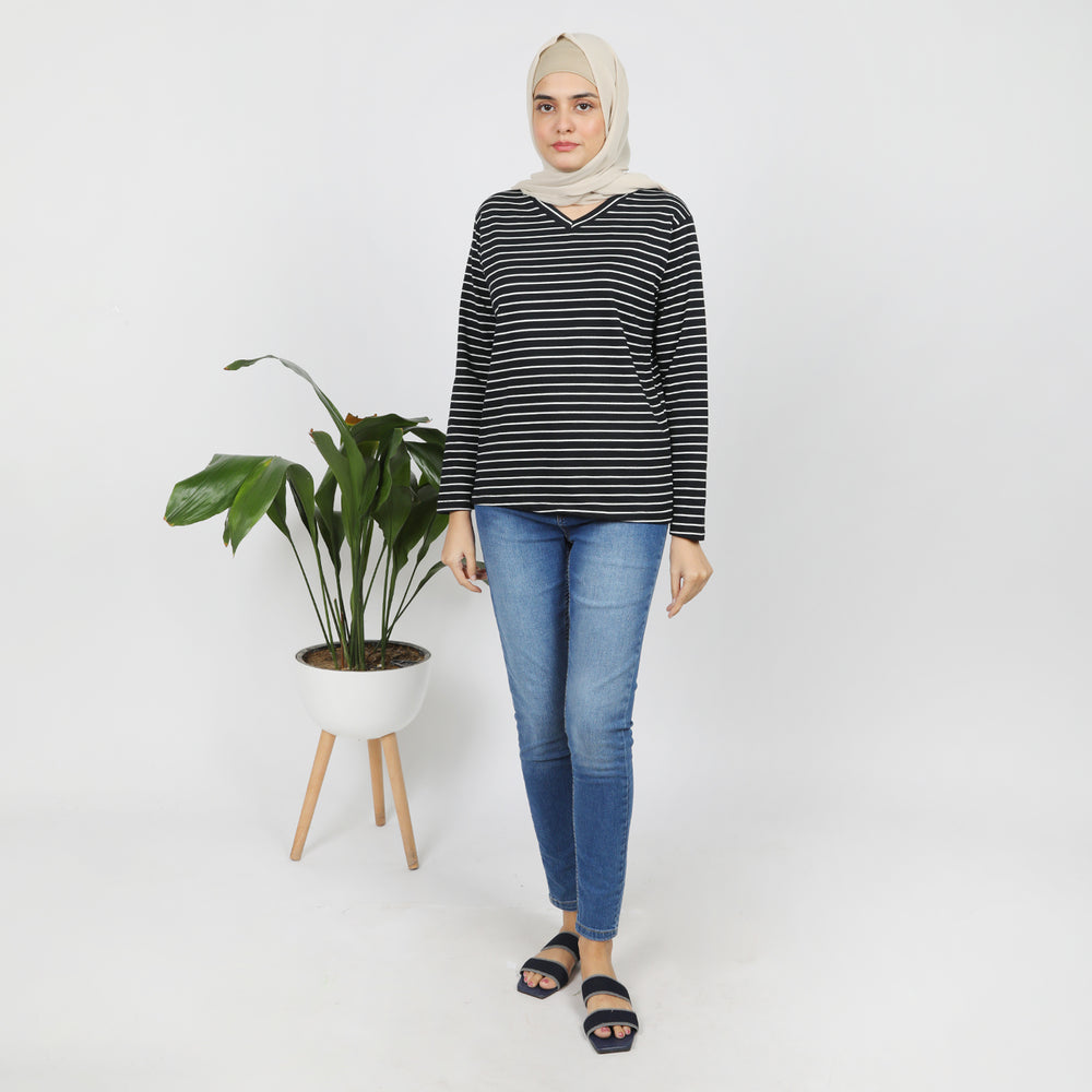 Women's Full Sleeves Top  - Black, Women T-Shirts & Tops, Chase Value, Chase Value