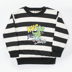 Boys Full Sleeves Sweat Shirt - Black