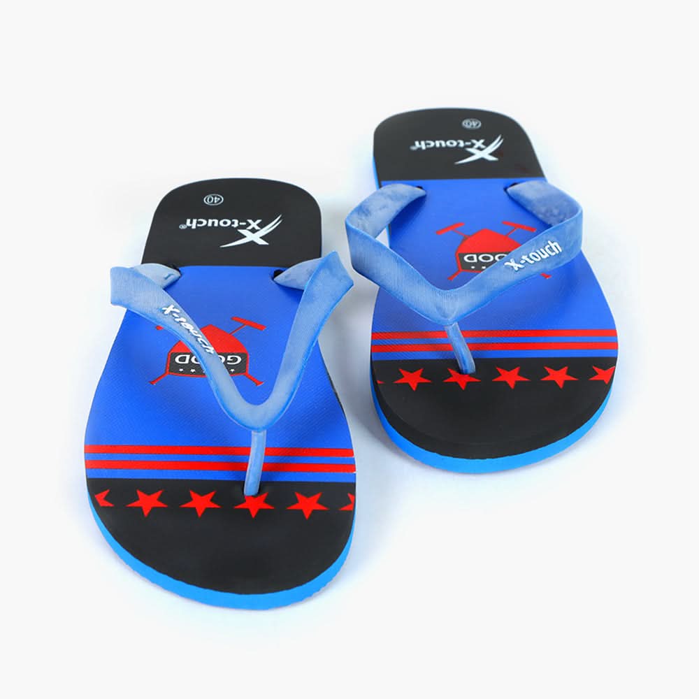 Men's Flip Flop Slippers - Blue, Men's Slippers, Chase Value, Chase Value