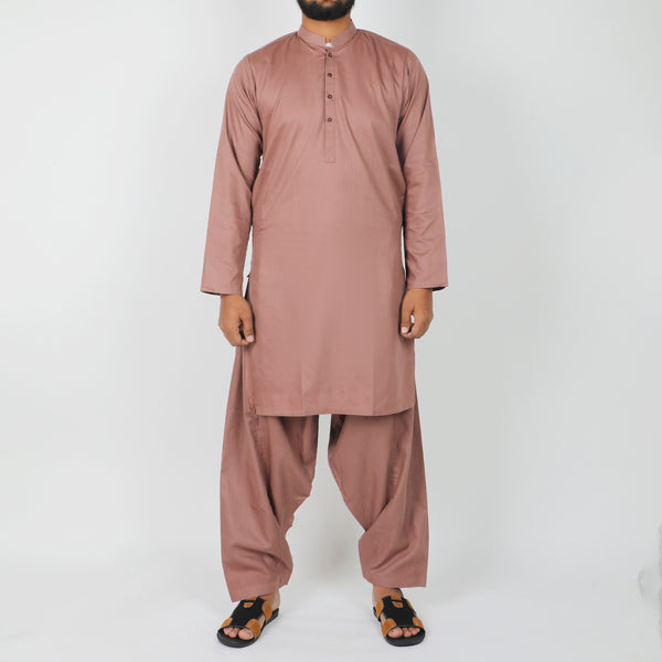 Men's Plain Kurta Shalwar Suit - Tea Pink, Men's Shalwar Kameez, Chase Value, Chase Value