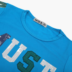 Boys Half Sleeves T-Shirt - Blue