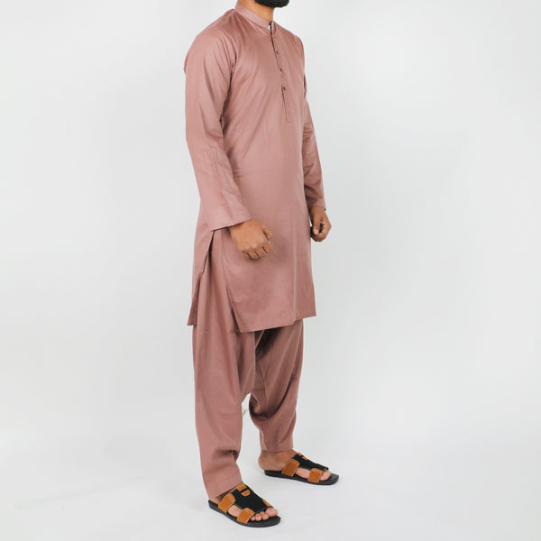 Men's Plain Kurta Shalwar Suit - Tea Pink, Men's Shalwar Kameez, Chase Value, Chase Value