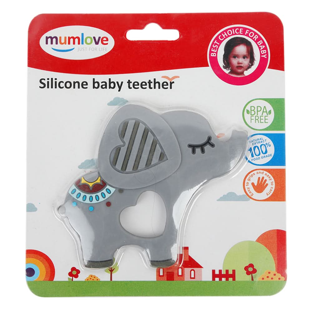 Mum Love Silicon Teather - Dark Grey, Feeding Supplies, Chase Value, Chase Value