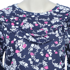 Eminent Women's Bermuda Frill Top - White & Blue