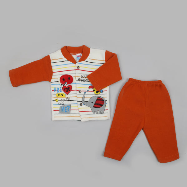 Newborn Boys Full Sleeves Suit - Rust