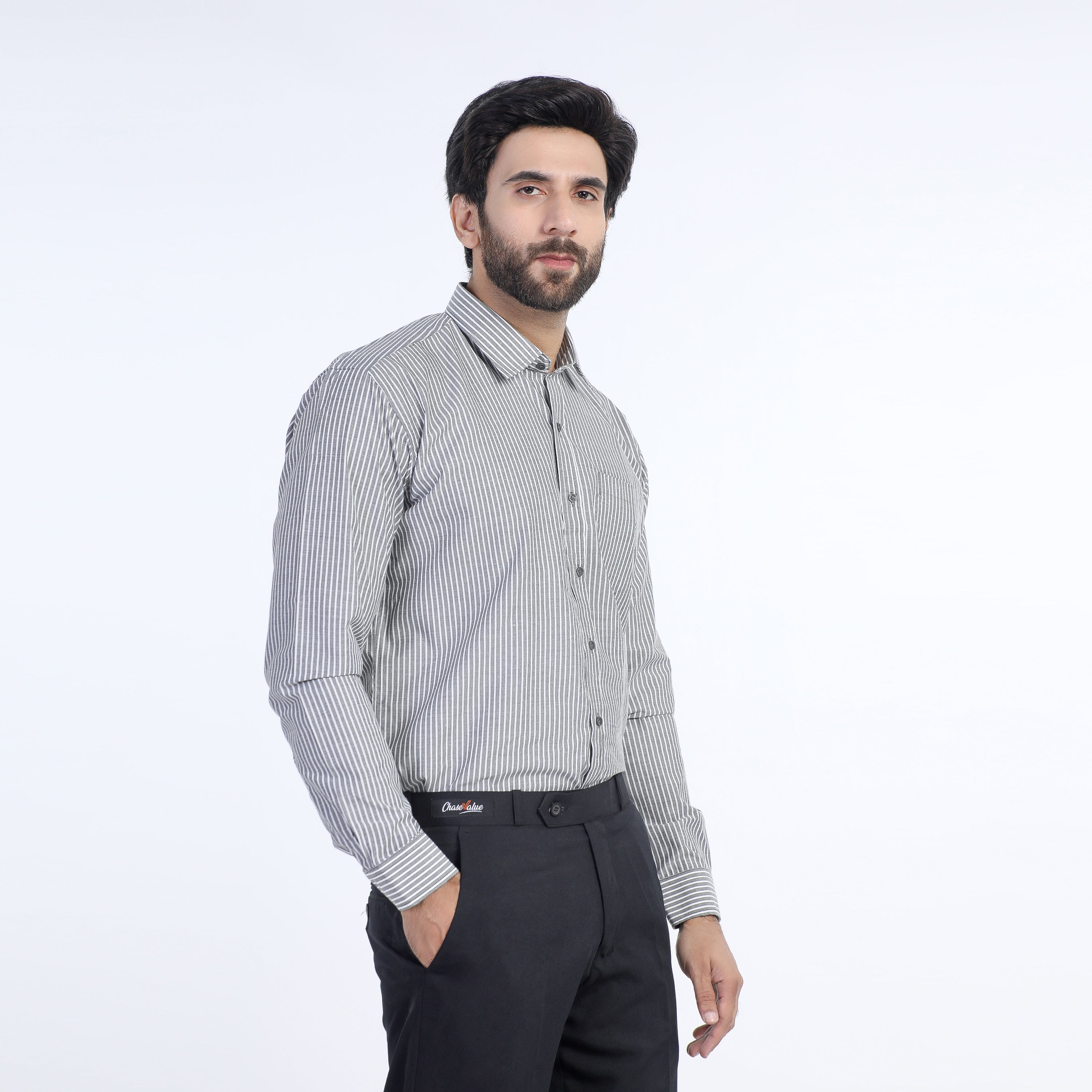 Men's Formal Shirt - Grey, Men's Shirts, Chase Value, Chase Value