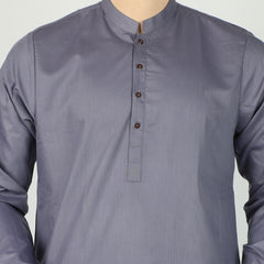 Men's Plain Kurta Shalwar Suit - Light Purple