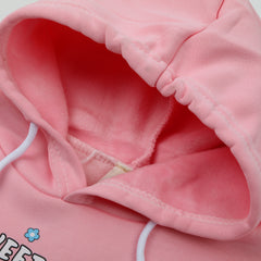 Girls Full Sleeves Hoodie T-Shirt - Pink