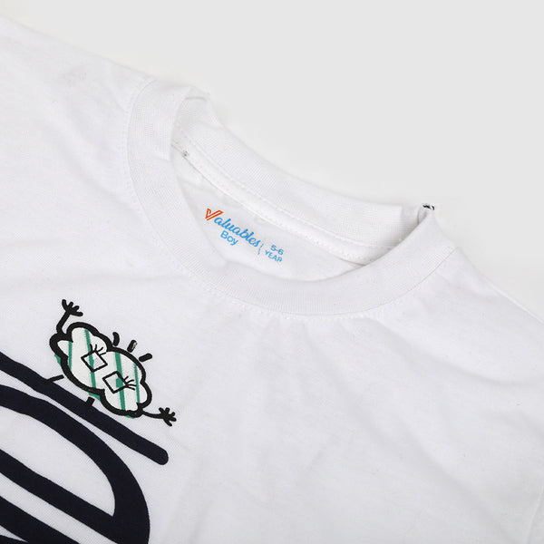 Boys Half Sleeves T-Shirt - White