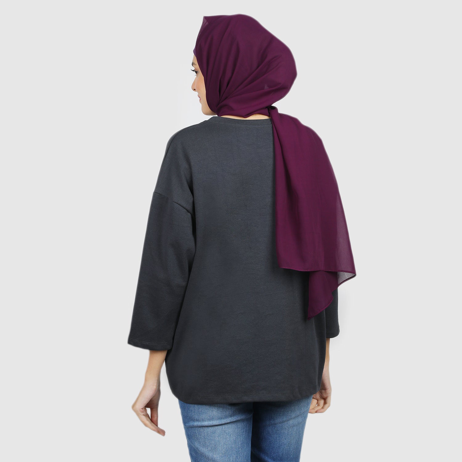 Women's Full Sleeves Sweat Shirt - Charcoal, Women Sweatshirts & Hoodies, Chase Value, Chase Value