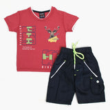 Boys Half Sleeves Suit - Fushia, Boys Sets & Suits, Chase Value, Chase Value