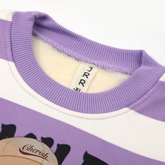 Girls Full Sleeves Sweat Shirt - Purple