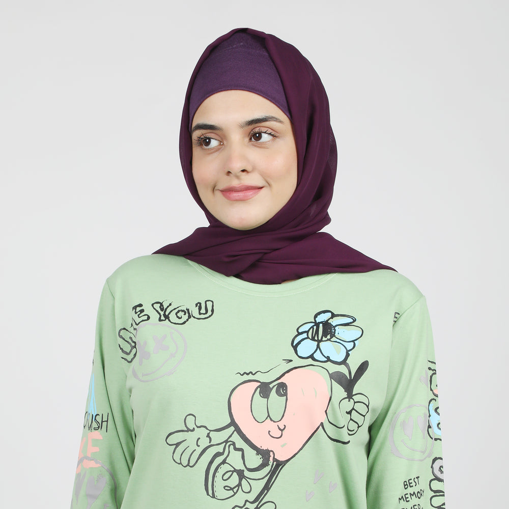 Women's Full Sleeves T-Shirt - Green, Women T-Shirts & Tops, Chase Value, Chase Value