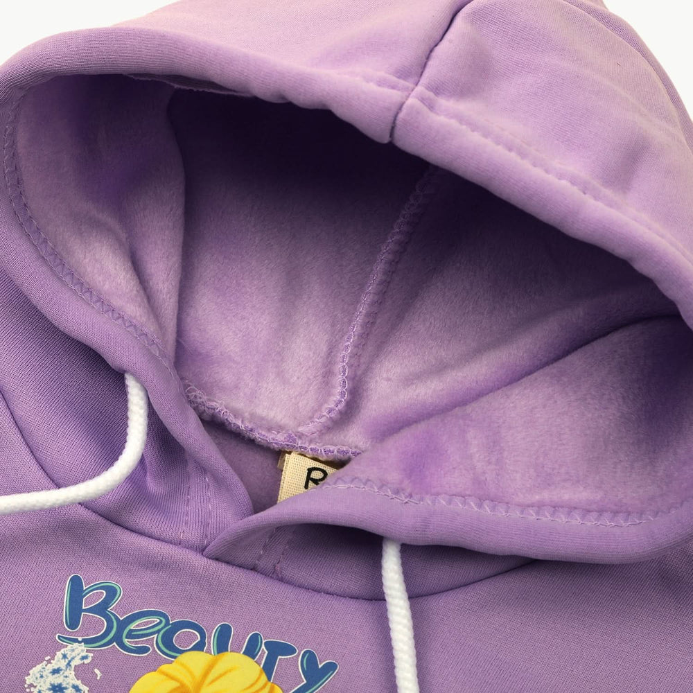 Girls Full Sleeves Hoodie T-Shirt - Purple, Girls Hoodies & Sweat Shirts, Chase Value, Chase Value