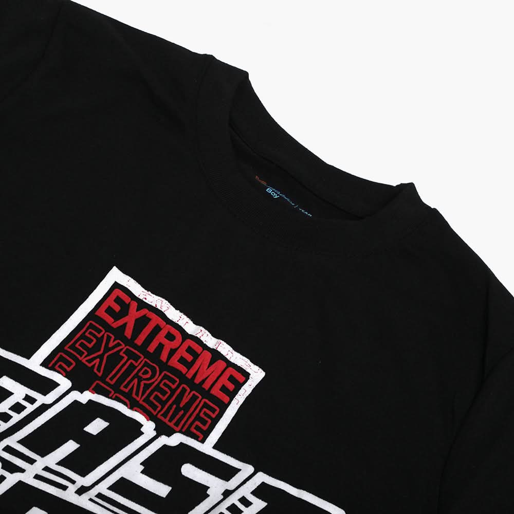 Boys Half Sleeves T-Shirt - Black, Boys T-Shirts, Chase Value, Chase Value