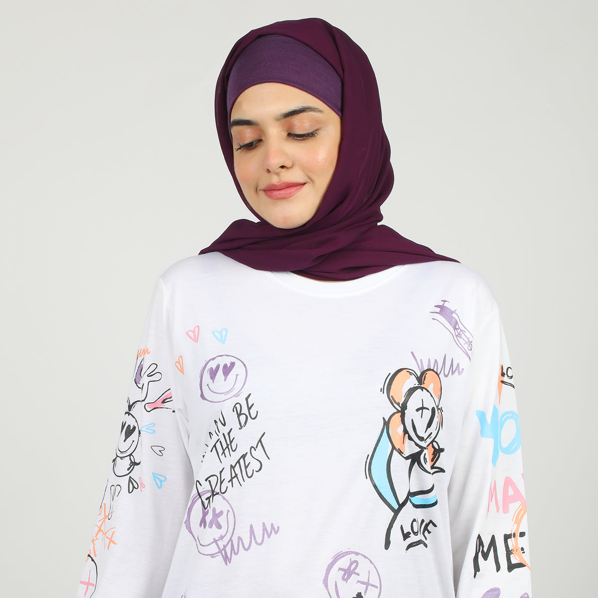 Women's Full Sleeves T-Shirt - White, Women T-Shirts & Tops, Chase Value, Chase Value