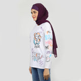 Women's Full Sleeves T-Shirt - White, Women T-Shirts & Tops, Chase Value, Chase Value