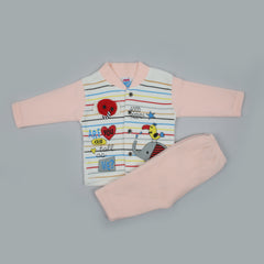 Newborn Boys Full Sleeves Suit - Light Pink