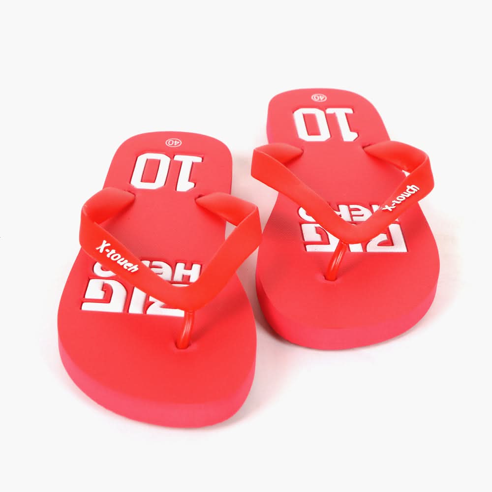 Men's Flip Flop Slippers - Red, Men's Slippers, Chase Value, Chase Value
