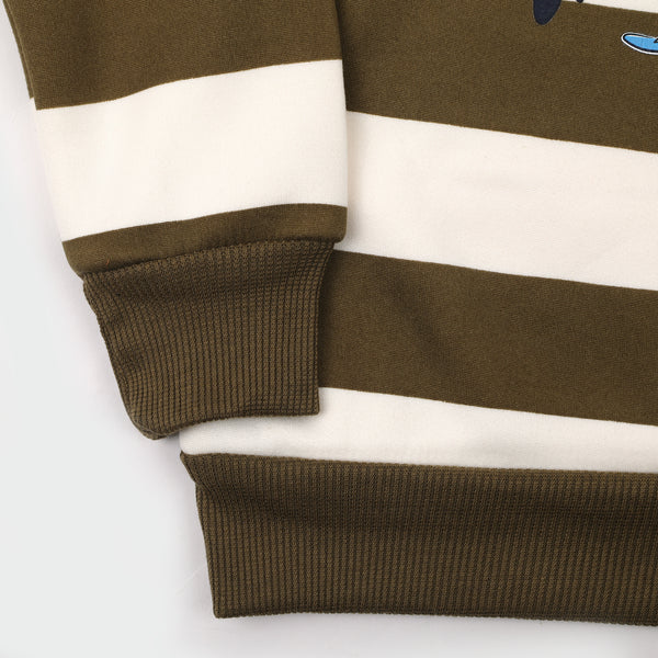 Boys Full Sleeves Sweat Shirt - Olive