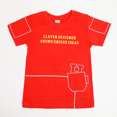 Boys Half Sleeves T-Shirt - Red