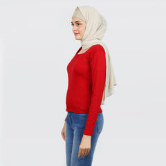 Women's Full Sleeves T-Shirt - Maroon