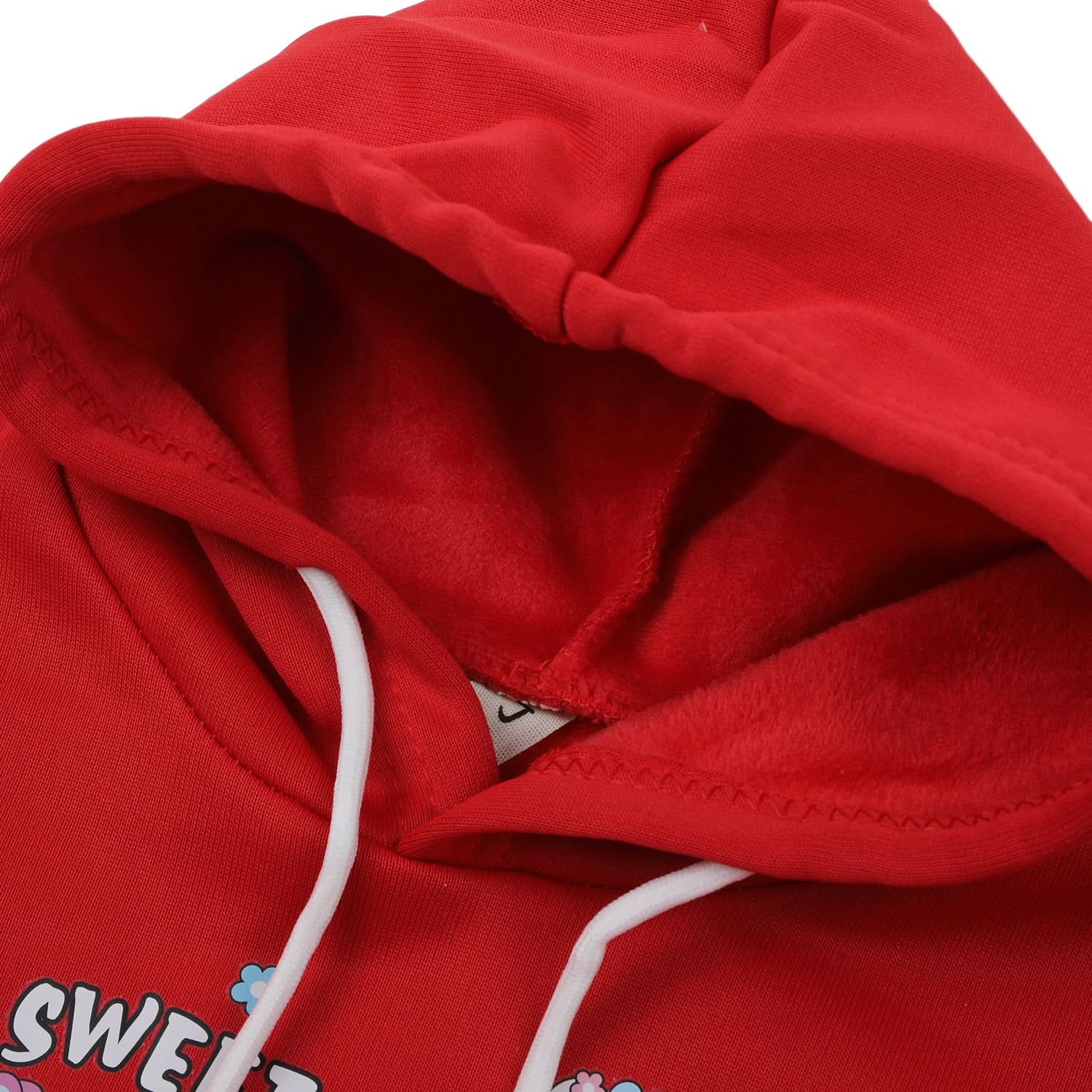 Girls Full Sleeves Hoodie T-Shirt - Red, Girls Hoodies & Sweat Shirts, Chase Value, Chase Value