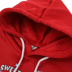 Girls Full Sleeves Hoodie T-Shirt - Red