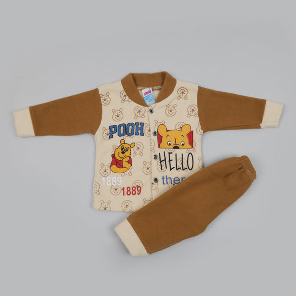 Newborn Boys Full Sleeves Suit - Brown