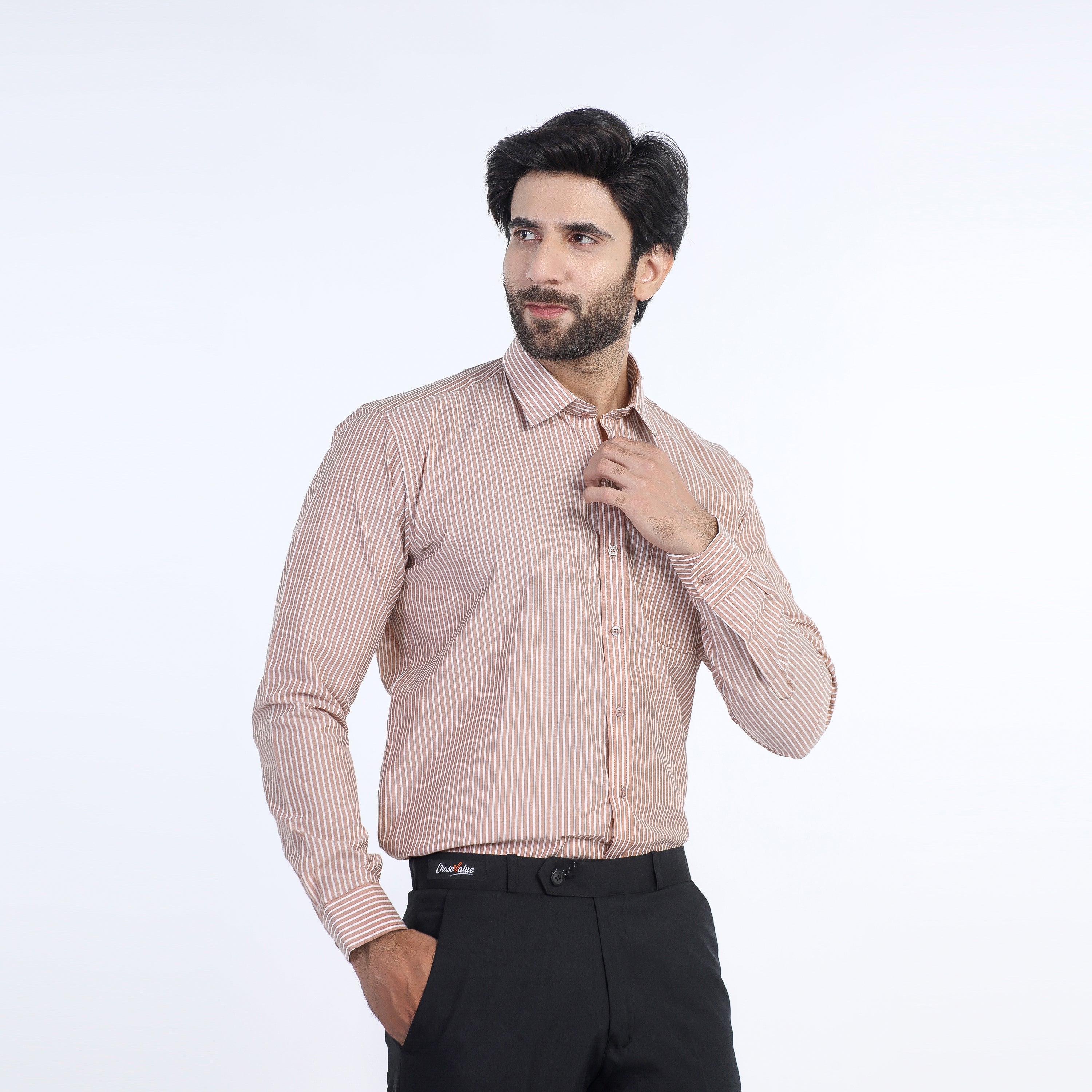 Men's Formal Shirt - Brown, Men's Shirts, Chase Value, Chase Value