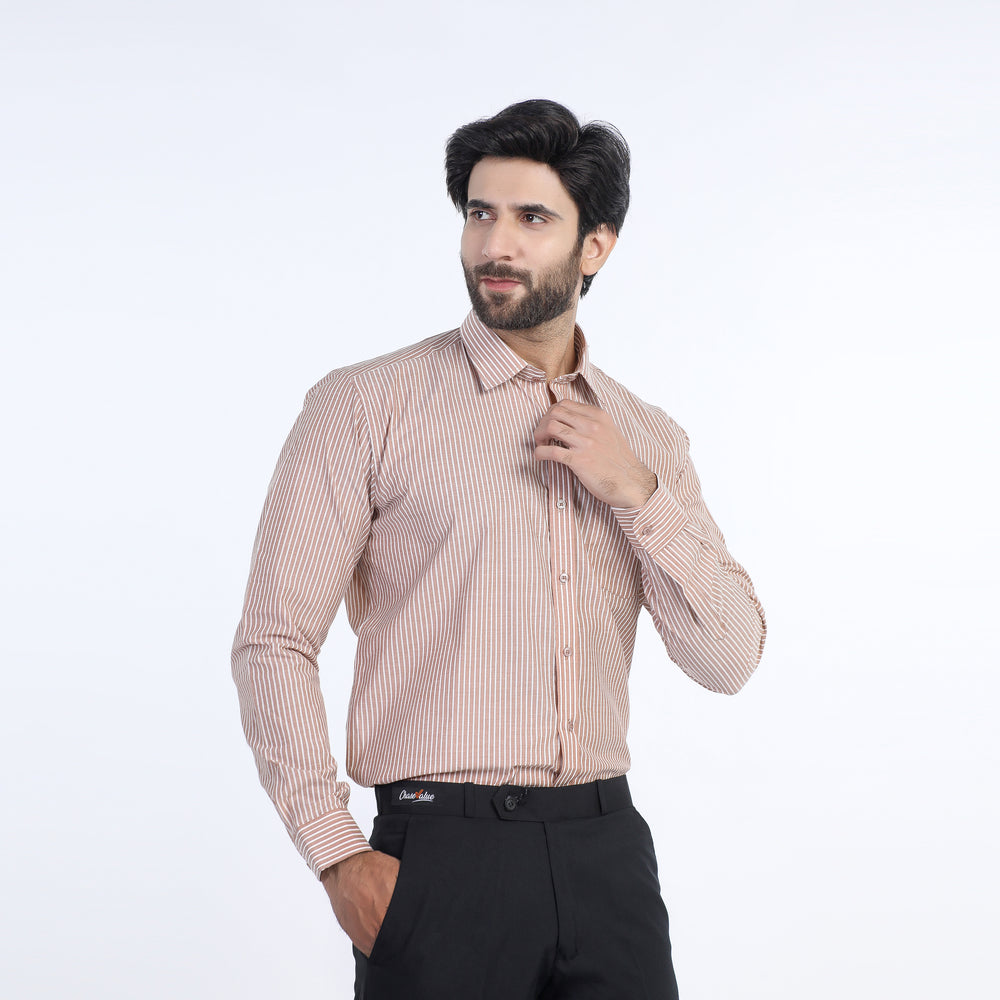 Men's Formal Shirt - Brown, Men's Shirts, Chase Value, Chase Value