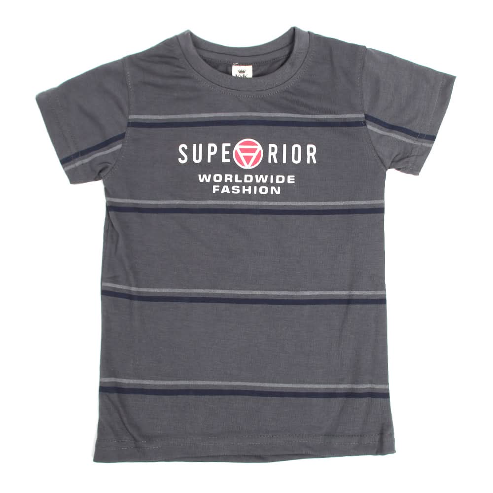 Boys Half Sleeves T-Shirt - Grey, Boys T-Shirts, Chase Value, Chase Value