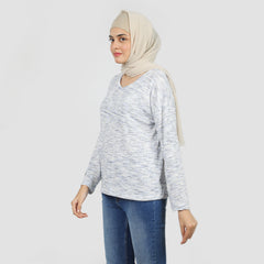 Women's Full Sleeves Fancy Top - Light Blue