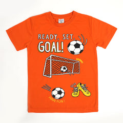 Boys Half Sleeves T-Shirt - Orange