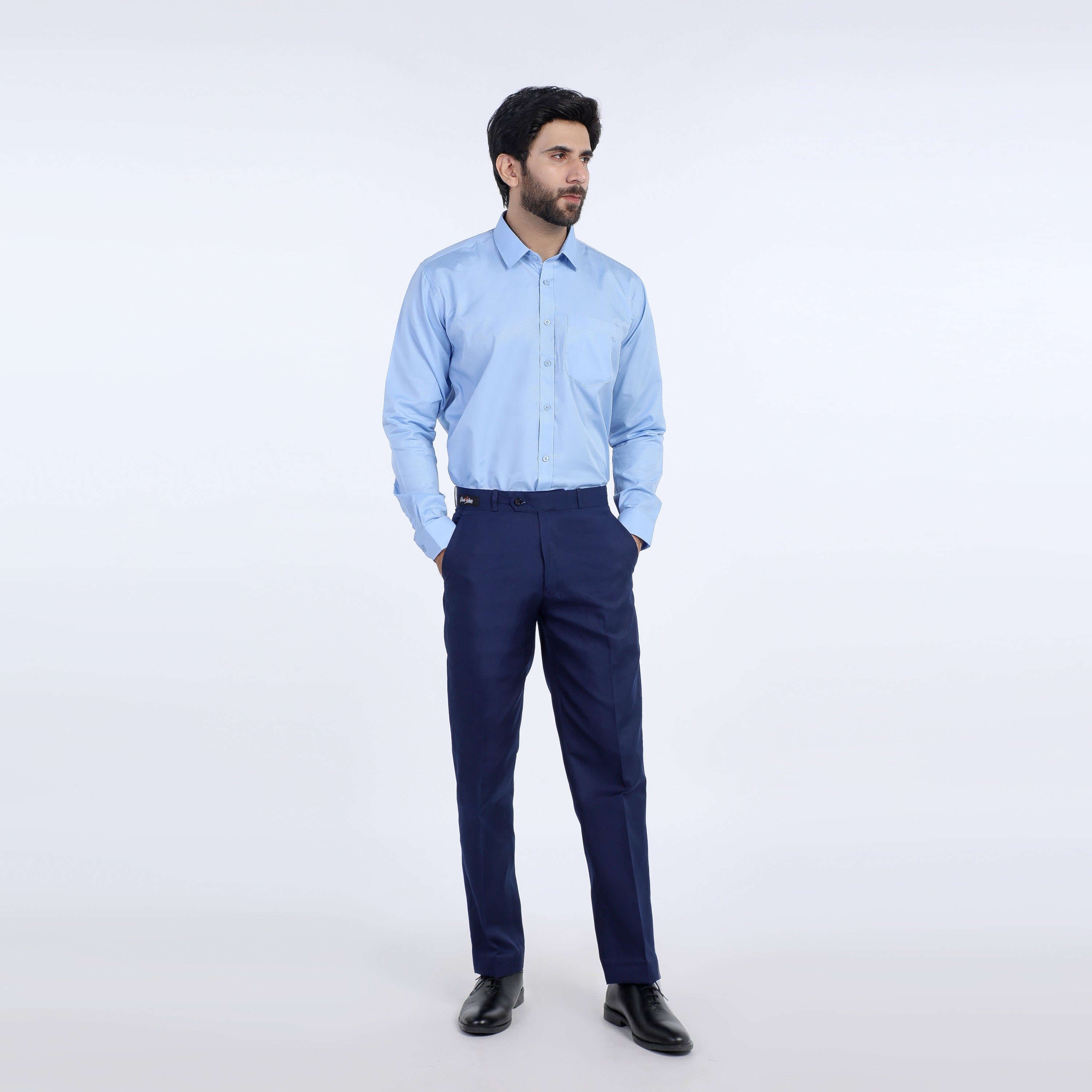 Men's Formal Dobby Shirt - Sky Blue, Men's Shirts, Chase Value, Chase Value