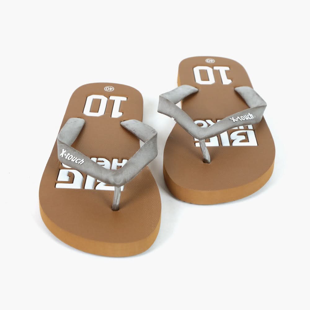 Men's Flip Flop Slippers - Brown, Men's Slippers, Chase Value, Chase Value
