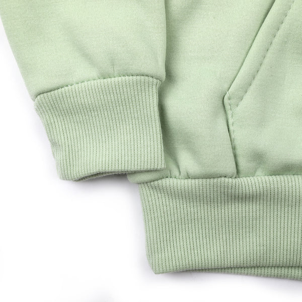 Girls Full Sleeves Hoodie T-Shirt - Light Green