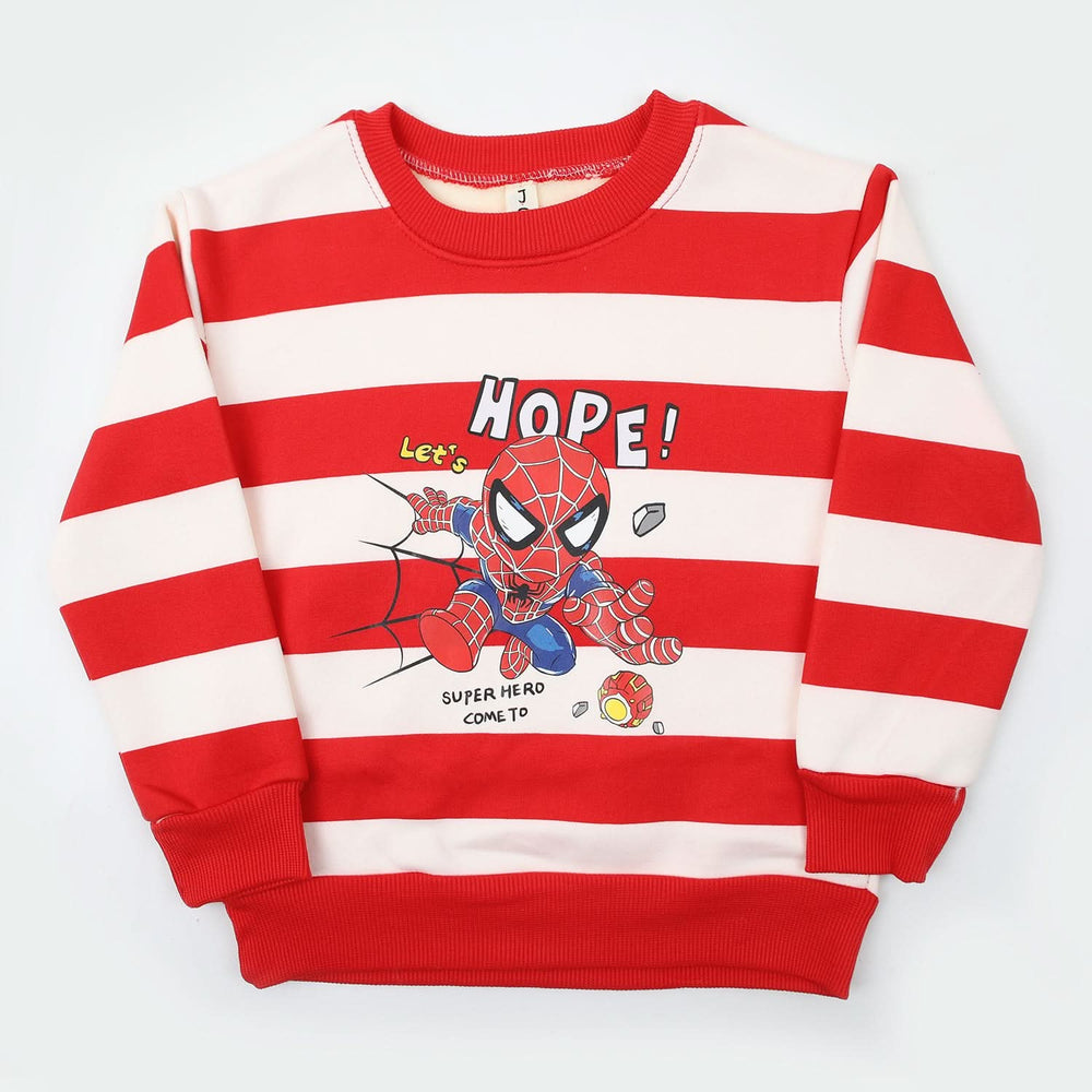 Boys Full Sleeves Sweat Shirt - Red, Boys Hoodies & Sweat Shirts, Chase Value, Chase Value