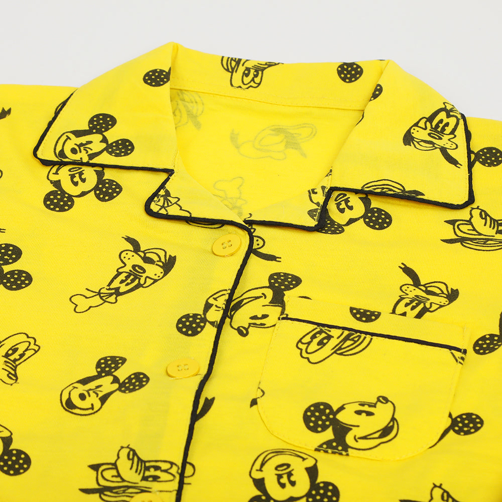 Girls Half Sleeves Night Suit - Yellow, Girls Night Suit, Chase Value, Chase Value