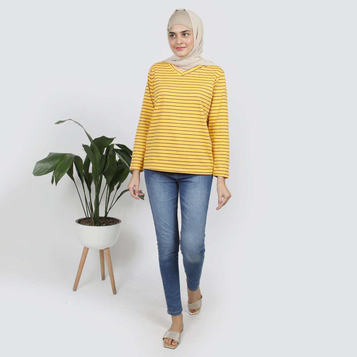 Women's Full Sleeves Top  - Yellow, Women T-Shirts & Tops, Chase Value, Chase Value