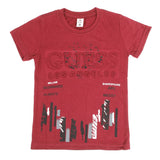Boys Half Sleeves T-Shirt - Maroon, Boys T-Shirts, Chase Value, Chase Value