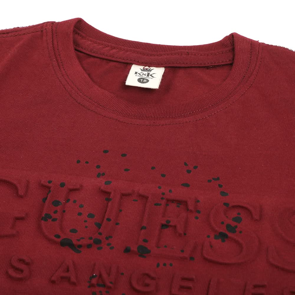 Boys Half Sleeves T-Shirt - Maroon, Boys T-Shirts, Chase Value, Chase Value