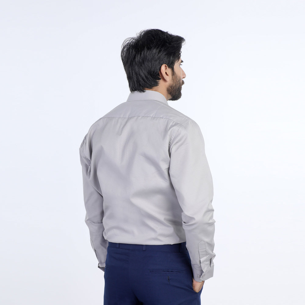 Men's Formal Dobby Shirt - Grey, Men's Shirts, Chase Value, Chase Value