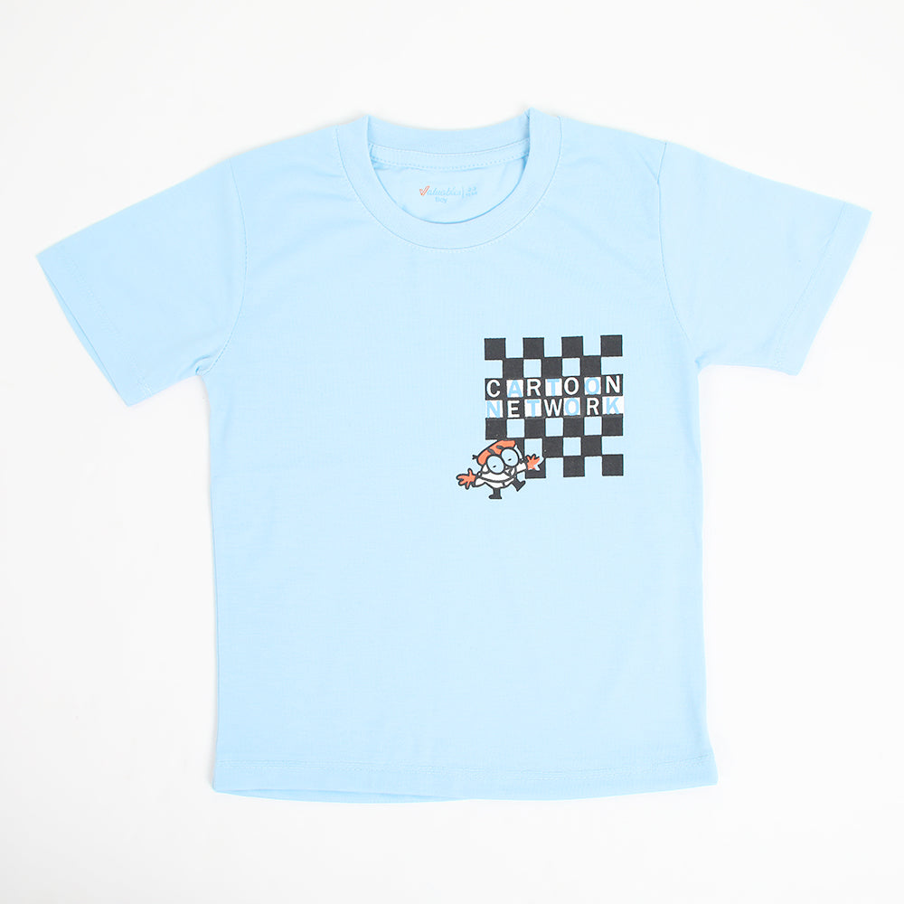 Boys Half Sleeves T-Shirt - Sky Blue, Boys T-Shirts, Chase Value, Chase Value