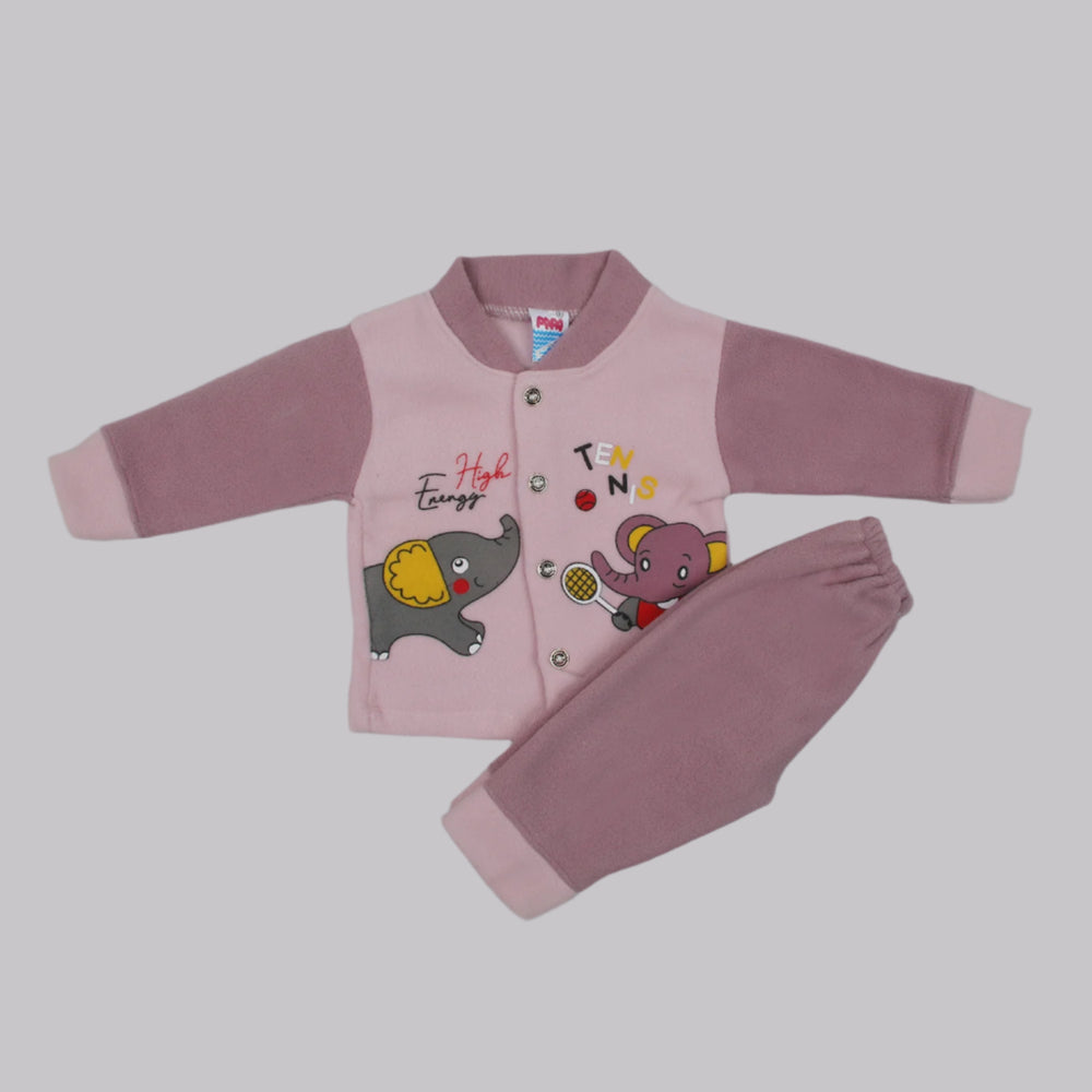 Newborn Girls Full Sleeves Suit - Purple, Newborn Girls Sets & Suits, Chase Value, Chase Value