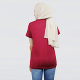 Women's Half Sleeves T-Shirt - Maroon, Women T-Shirts & Tops, Chase Value, Chase Value