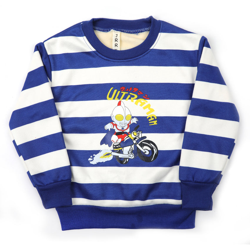 Boys Full Sleeves Sweat Shirt - Royal Blue