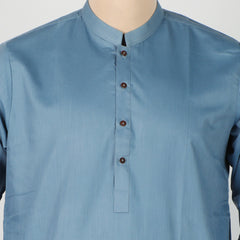 Men's Plain Kurta Shalwar Suit - Blue